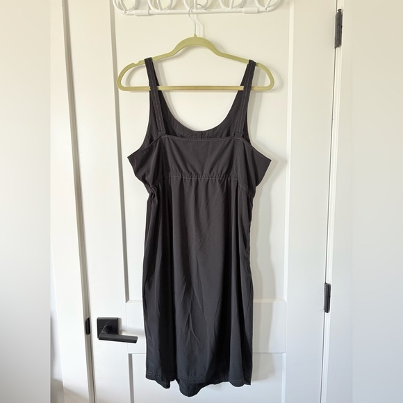 Eddie Bauer Black Button-Front Midi Dress - Picture 3 of 3